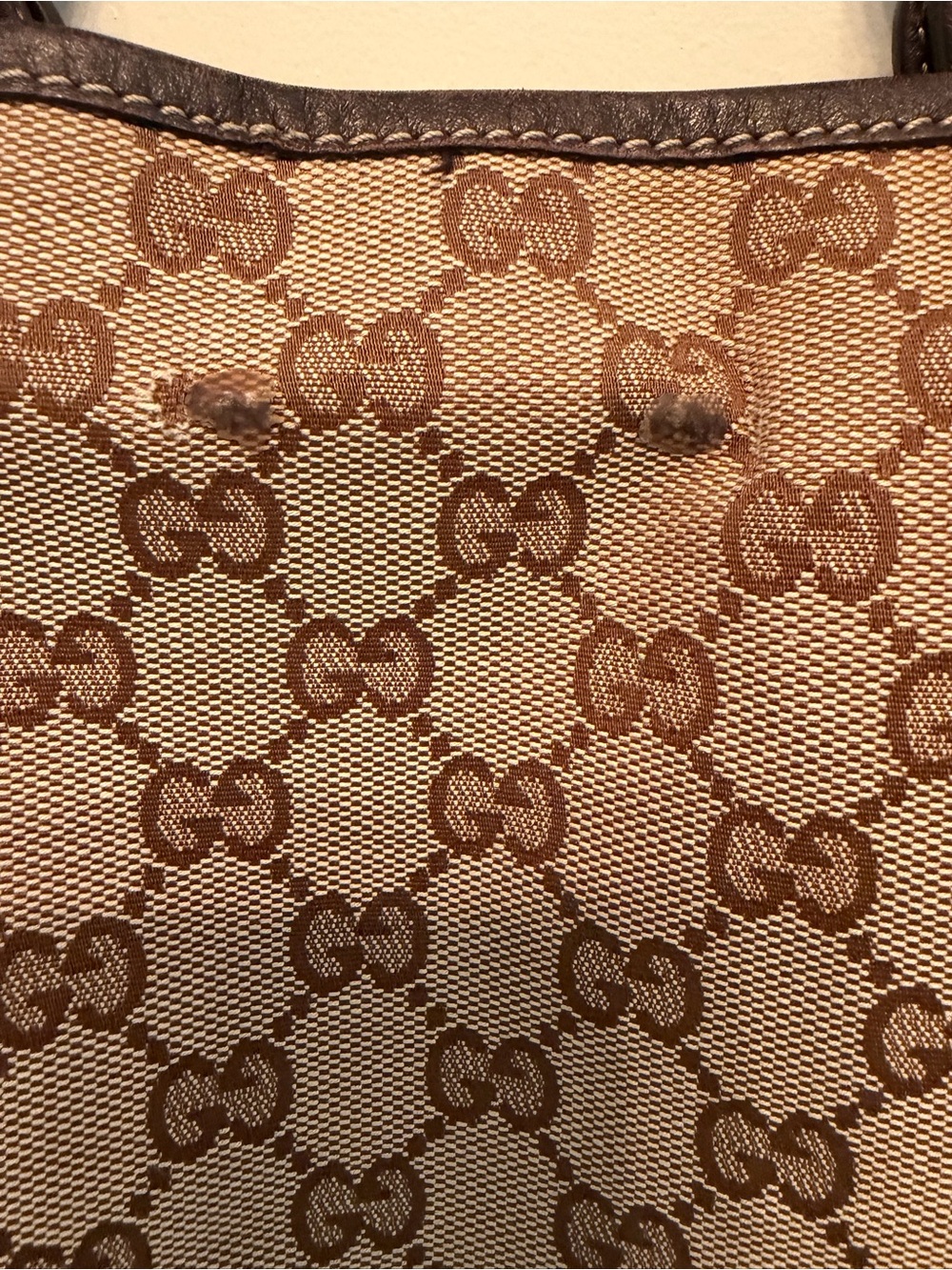 Gucci GG Canvas Braided-Handle Shoulder Bag - Picture 3 of 13